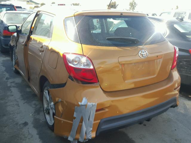 2T1KE40E29C024266 - 2009 TOYOTA COROLLA MA GOLD photo 3