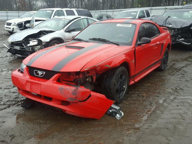 1FAFP40482F108615 - 2002 FORD MUSTANG RED photo 2