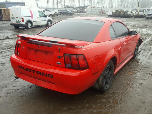 1FAFP40482F108615 - 2002 FORD MUSTANG RED photo 4