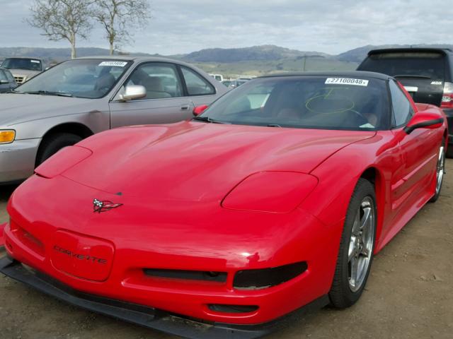 1G1YY22G0V5108073 - 1997 CHEVROLET CORVETTE RED photo 2