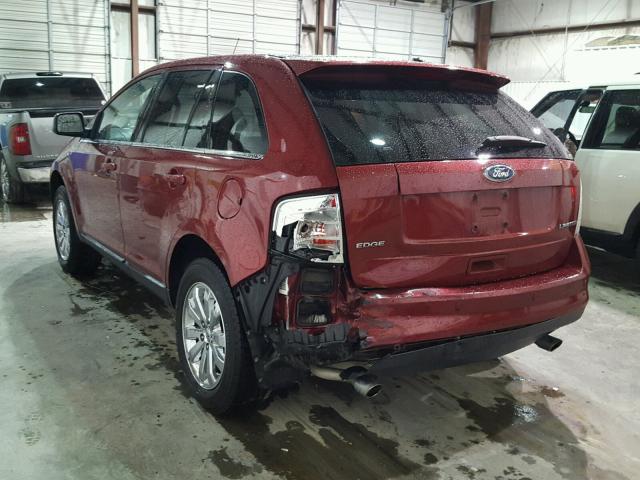 2FMDK39C38BA99445 - 2008 FORD EDGE LIMIT RED photo 3