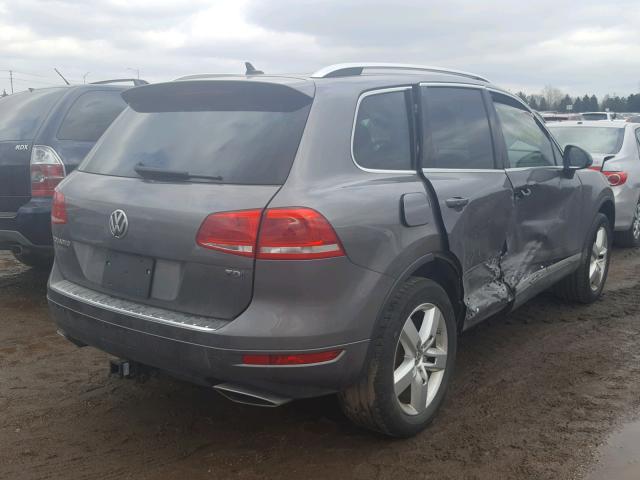 WVGEP9BP3ED001123 - 2014 VOLKSWAGEN TOUAREG V6 GRAY photo 4