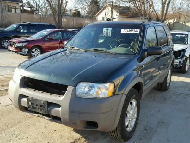 1FMCU04181KC41102 - 2001 FORD ESCAPE XLT GREEN photo 2