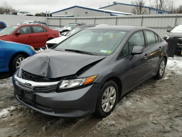 2HGFB2F59CH314881 - 2012 HONDA CIVIC LX BLUE photo 2