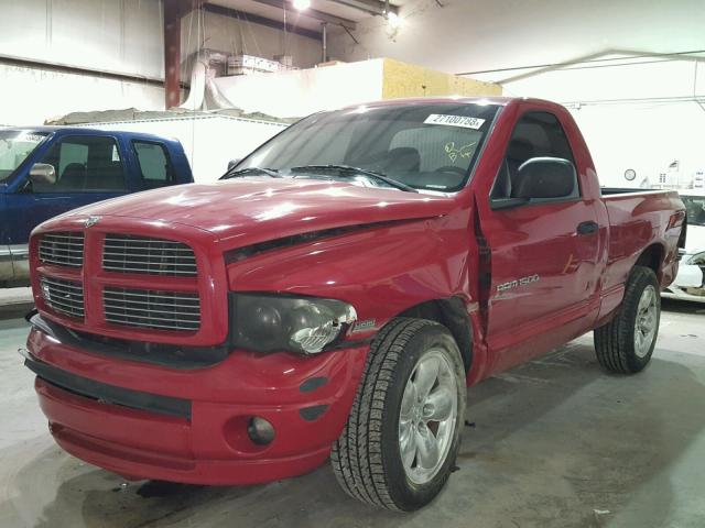 1D7HA16DX5J538003 - 2005 DODGE RAM 1500 S RED photo 2