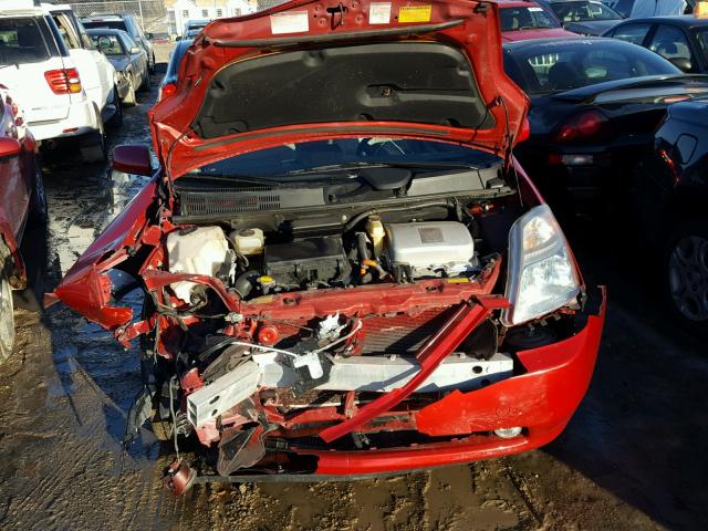 JTDKB20U887696322 - 2008 TOYOTA PRIUS RED photo 7