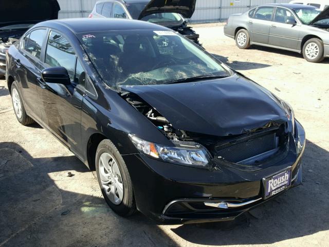 19XFB2F52FE037215 - 2015 HONDA CIVIC LX BLACK photo 1