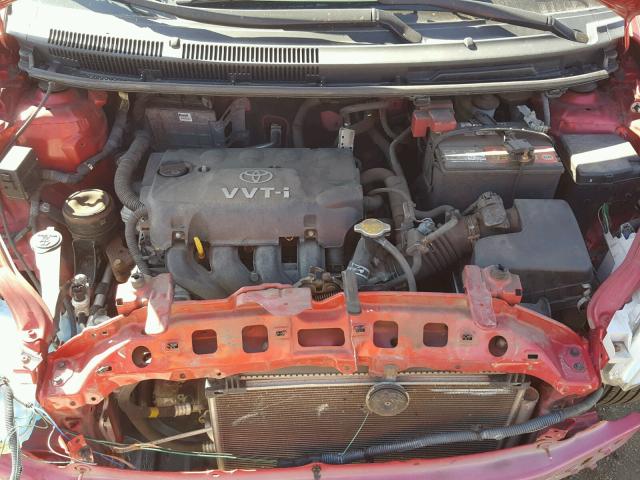 JTDBT903894059706 - 2009 TOYOTA YARIS RED photo 7