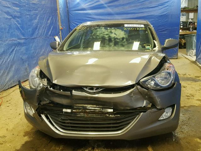 5NPDH4AEXCH151057 - 2012 HYUNDAI ELANTRA GL GRAY photo 9