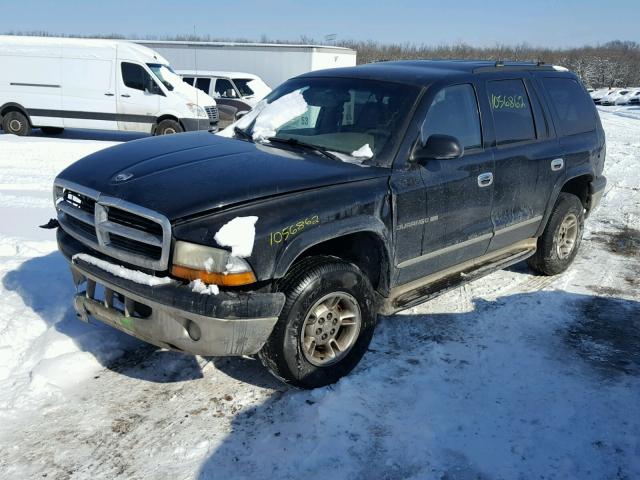 1B4HS28N21F629408 - 2001 DODGE DURANGO BLACK photo 2