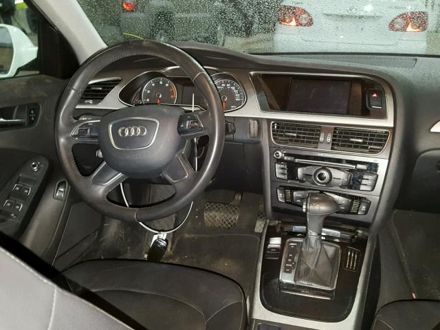 WAUAFAFL7DN023856 - 2013 AUDI A4 PREMIUM WHITE photo 9