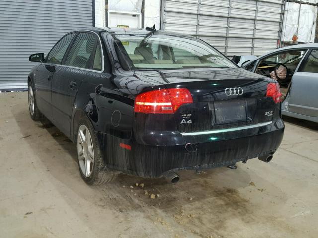 WAUDF78E66A249945 - 2006 AUDI A4 2.0T QU BLACK photo 3