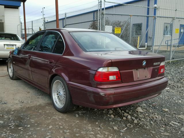 WBADT434X1GX21270 - 2001 BMW 525 I AUTO MAROON photo 3