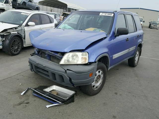 JHLRD2844YC014477 - 2000 HONDA CR-V LX BLUE photo 2