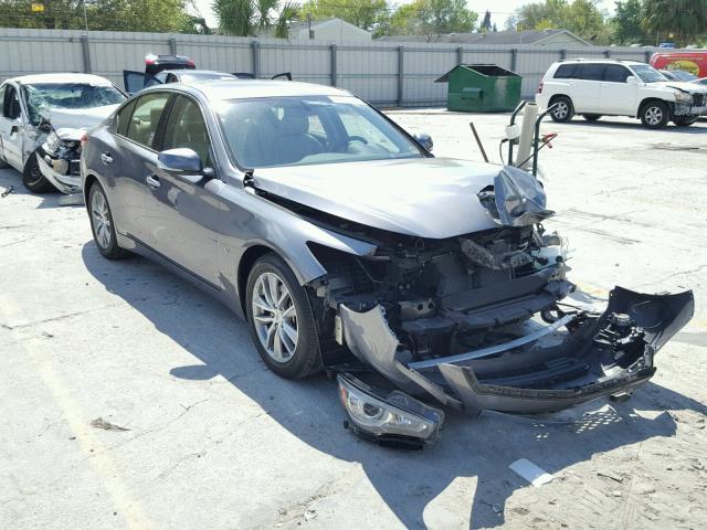 JN1BV7AP7EM675457 - 2014 INFINITI Q50 BASE Сірий фото 1