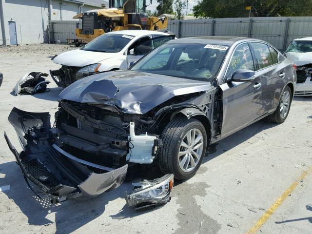 JN1BV7AP7EM675457 - 2014 INFINITI Q50 BASE Сірий фото 2