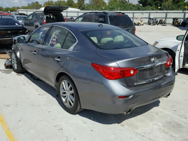 JN1BV7AP7EM675457 - 2014 INFINITI Q50 BASE Сірий фото 3