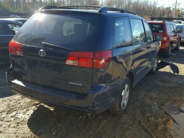 5TDZA23C04S156922 - 2004 TOYOTA SIENNA CE BLUE photo 4