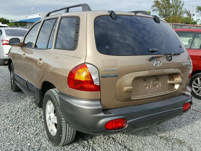 KM8SC13DX4U719772 - 2004 HYUNDAI SANTA FE G GOLD photo 3