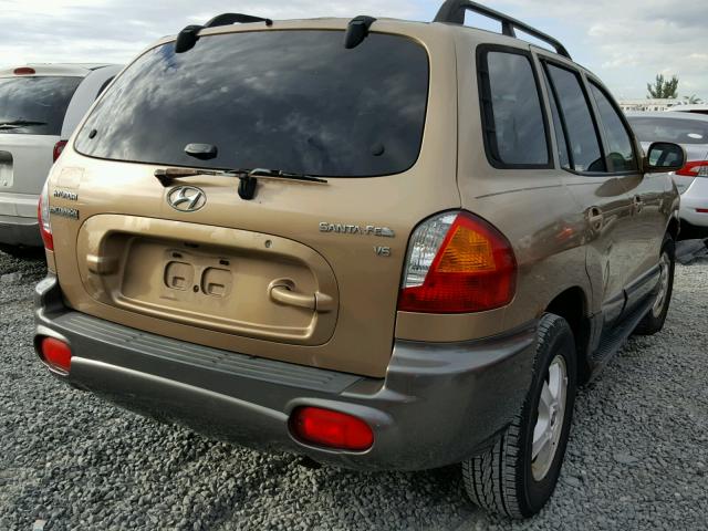 KM8SC13DX4U719772 - 2004 HYUNDAI SANTA FE G GOLD photo 4