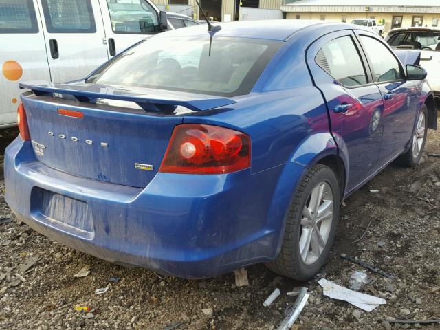 1C3CDZEG8CN328337 - 2012 DODGE AVENGER SX BLUE photo 4