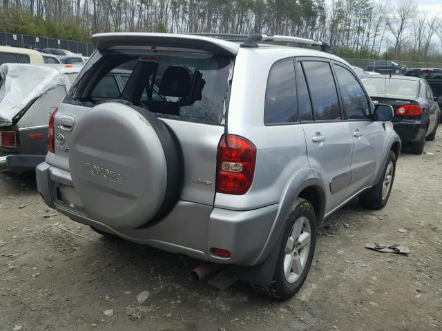 JTEHD20V446019616 - 2004 TOYOTA RAV4 SILVER photo 4