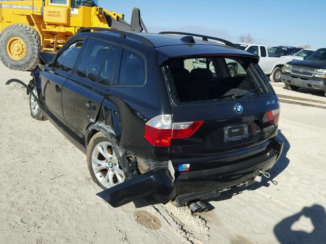 WBXPC9C41AWJ34199 - 2010 BMW X3 XDRIVE3 Czarny zdjęcie 3
