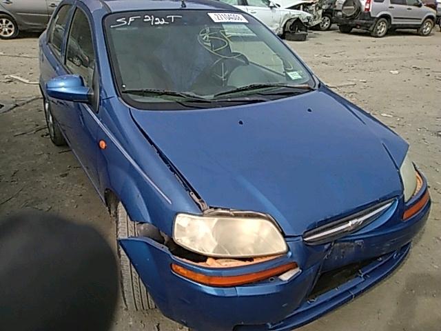 KL1TD52624B190806 - 2004 CHEVROLET AVEO BLUE photo 1