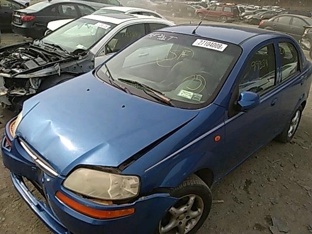 KL1TD52624B190806 - 2004 CHEVROLET AVEO BLUE photo 2