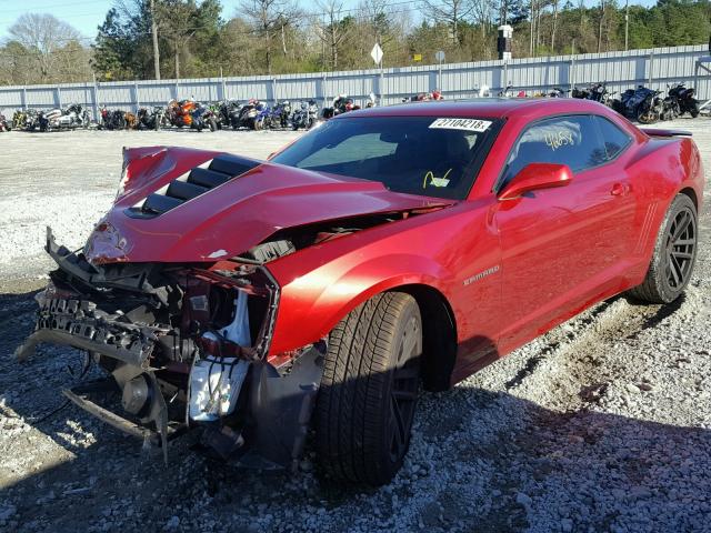 2G1FH1EJ2F9269358 - 2015 CHEVROLET CAMARO SS RED photo 2