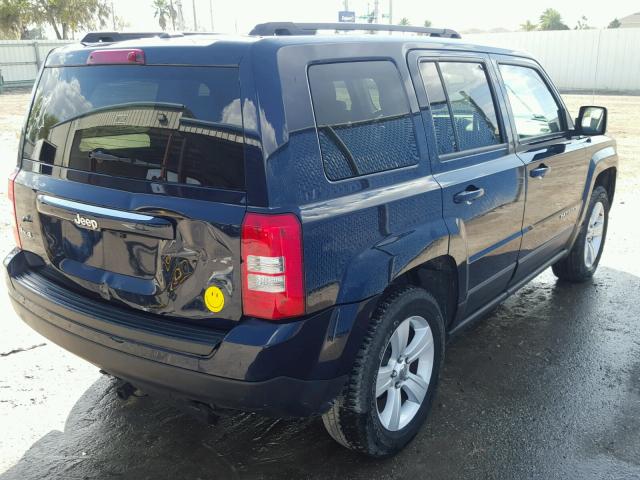 1C4NJRBB5GD741480 - 2016 JEEP PATRIOT SP BLUE photo 4