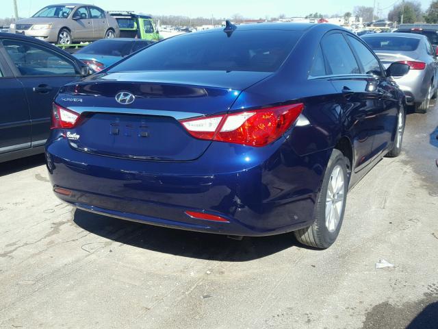 5NPEB4AC7BH071198 - 2011 HYUNDAI SONATA GLS BLUE photo 4