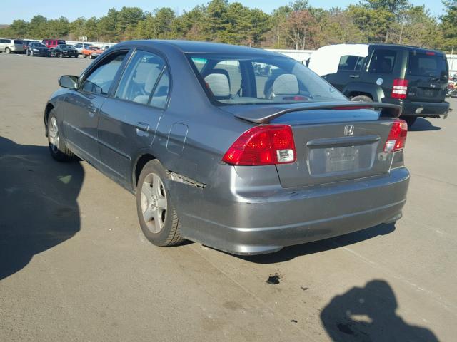 2HGES26764H532226 - 2004 HONDA CIVIC EX ნაცრისფერი ფოტო 3