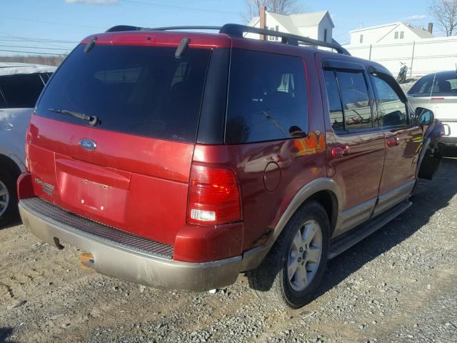 1FMZU74K03UC56504 - 2003 FORD EXPLORER E BURGUNDY photo 4