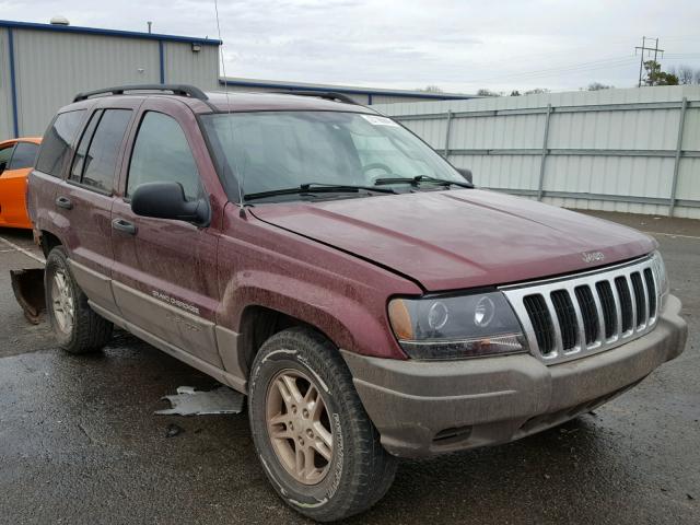 1J4GX48S03C558306 - 2003 JEEP GRAND CHER MAROON photo 1