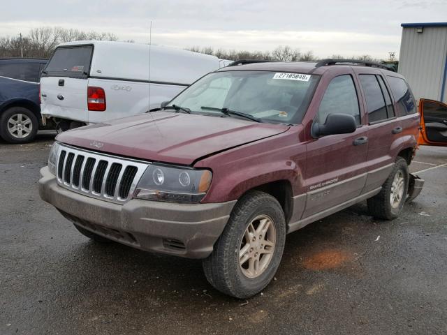 1J4GX48S03C558306 - 2003 JEEP GRAND CHER MAROON photo 2