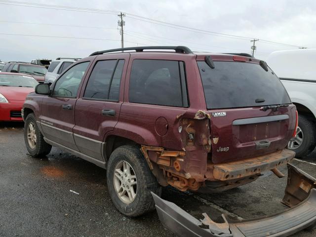 1J4GX48S03C558306 - 2003 JEEP GRAND CHER MAROON photo 3