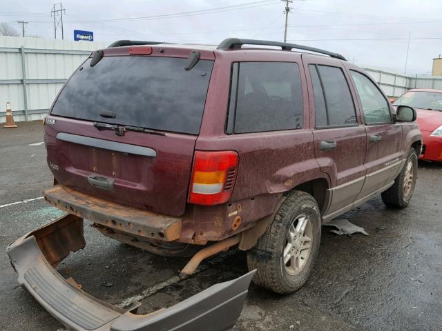 1J4GX48S03C558306 - 2003 JEEP GRAND CHER MAROON photo 4