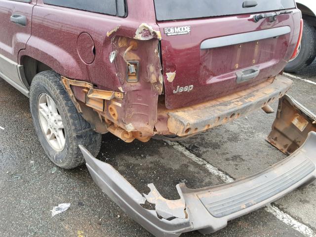 1J4GX48S03C558306 - 2003 JEEP GRAND CHER MAROON photo 9