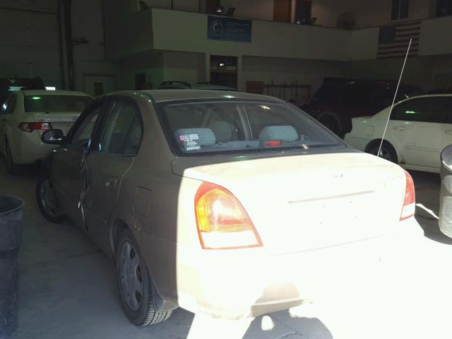 KMHDN45D32U455700 - 2002 HYUNDAI ELANTRA GL GOLD photo 3