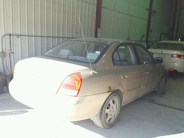 KMHDN45D32U455700 - 2002 HYUNDAI ELANTRA GL GOLD photo 4