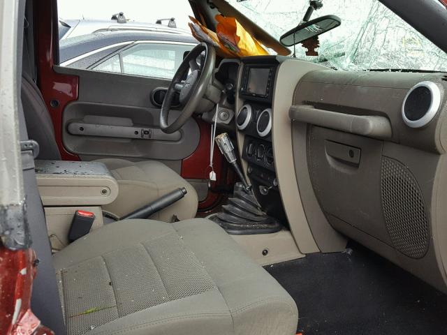 1J4FA54158L539273 - 2008 JEEP WRANGLER S BURGUNDY photo 5