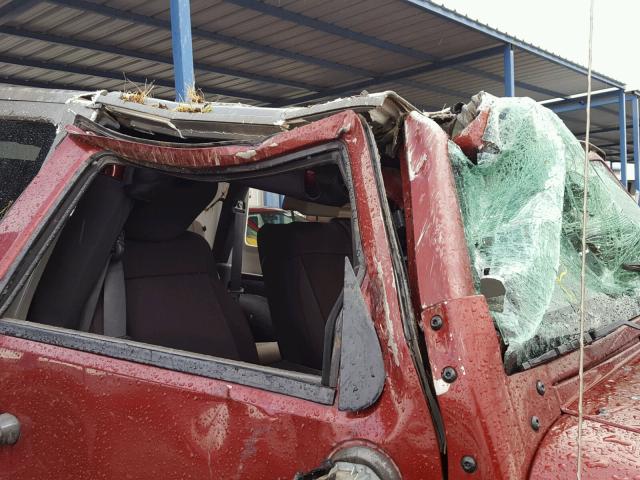 1J4FA54158L539273 - 2008 JEEP WRANGLER S BURGUNDY photo 9