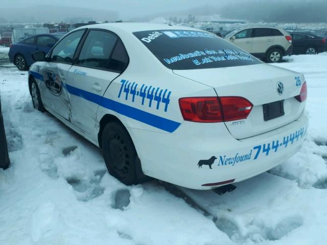 3VW2K7AJ3BM090325 - 2011 VOLKSWAGEN JETTA BASE 白色 照片 3