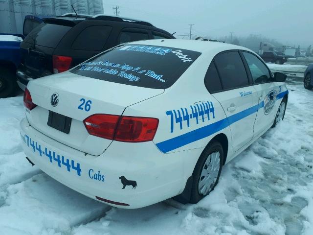 3VW2K7AJ3BM090325 - 2011 VOLKSWAGEN JETTA BASE 白色 照片 4