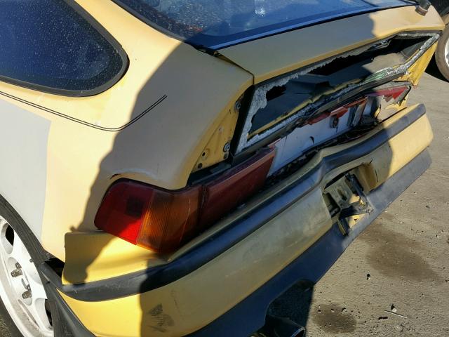 JHMED9368KS015558 - 1989 HONDA CIVIC 1500 YELLOW photo 9