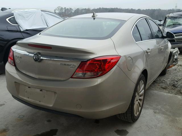 W04GN5EC2B1141790 - 2011 BUICK REGAL CXL TAN photo 4