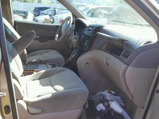 5TDZA23C35S341547 - 2005 TOYOTA SIENNA CE BEIGE photo 5