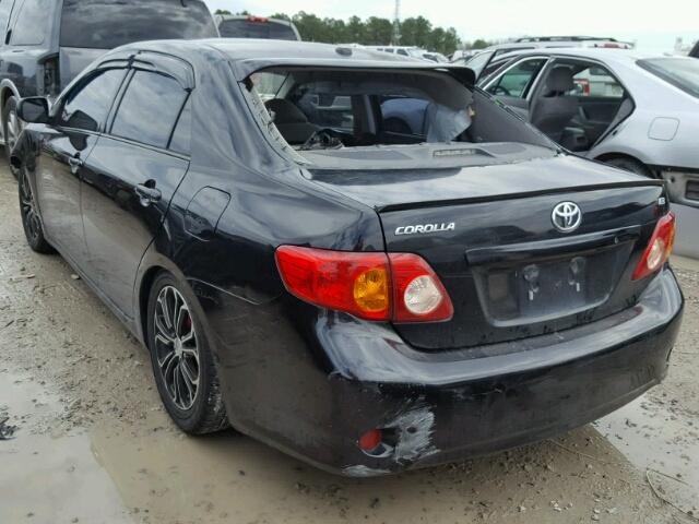 1NXBU40EX9Z072261 - 2009 TOYOTA COROLLA BA BLACK photo 3