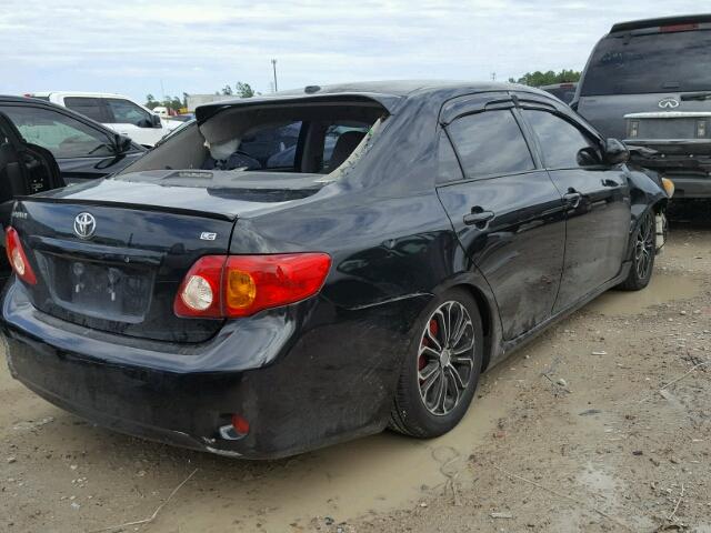 1NXBU40EX9Z072261 - 2009 TOYOTA COROLLA BA BLACK photo 4